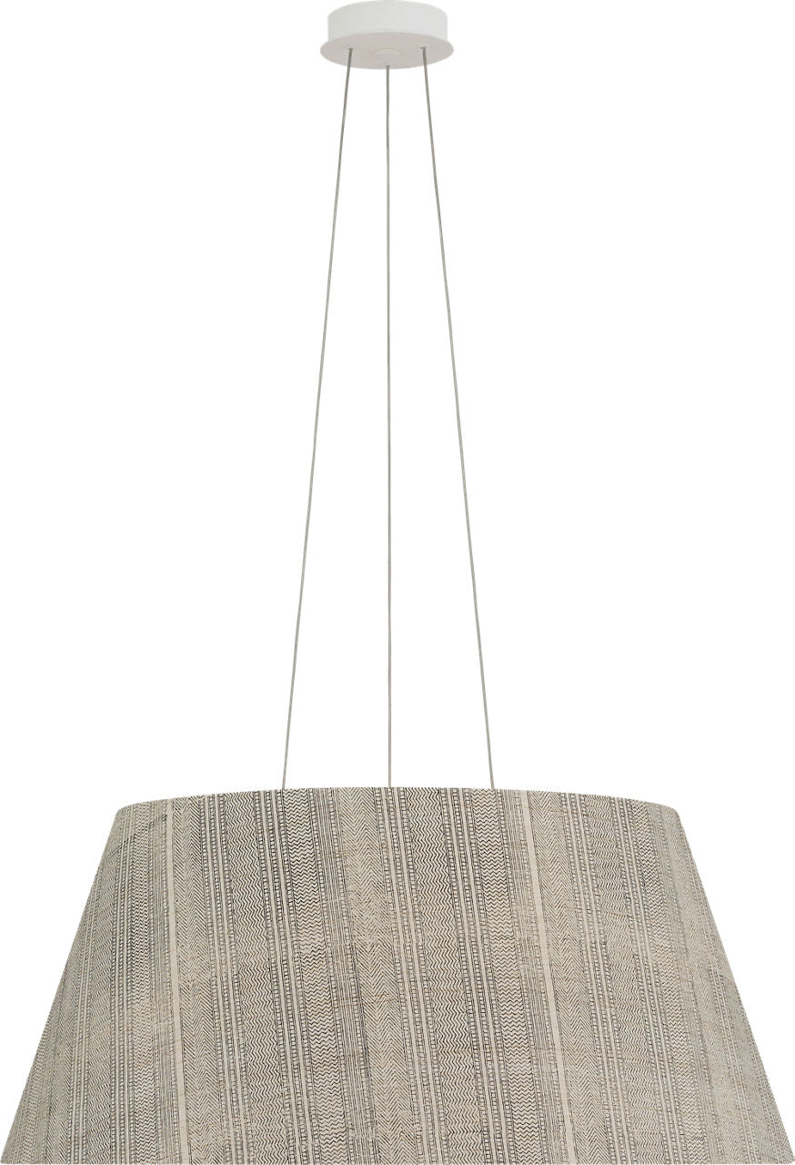 Caufield 29" Hanging Shade | Matte White | Schumacher Natural Mohave Shade