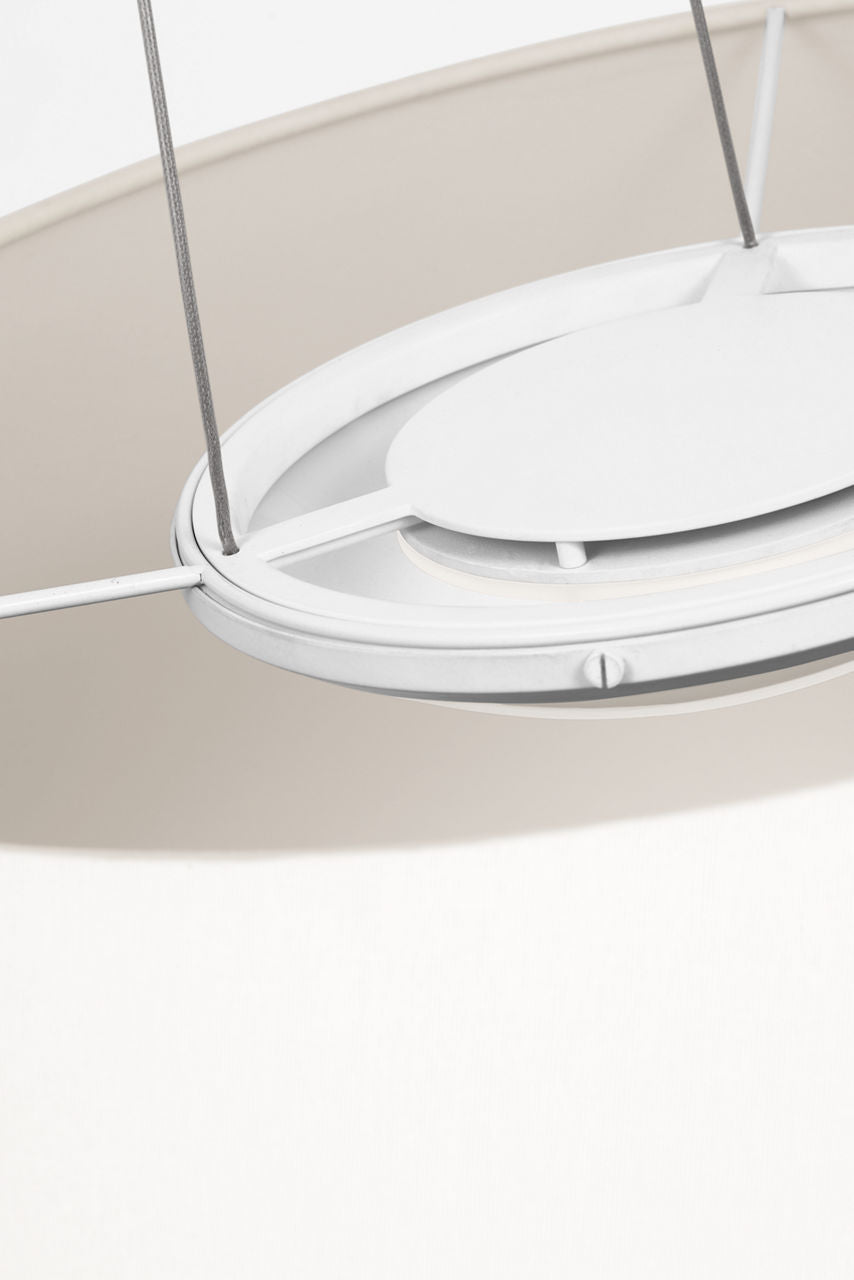 Caufield 29" Hanging Shade | Matte White | Linen Shade