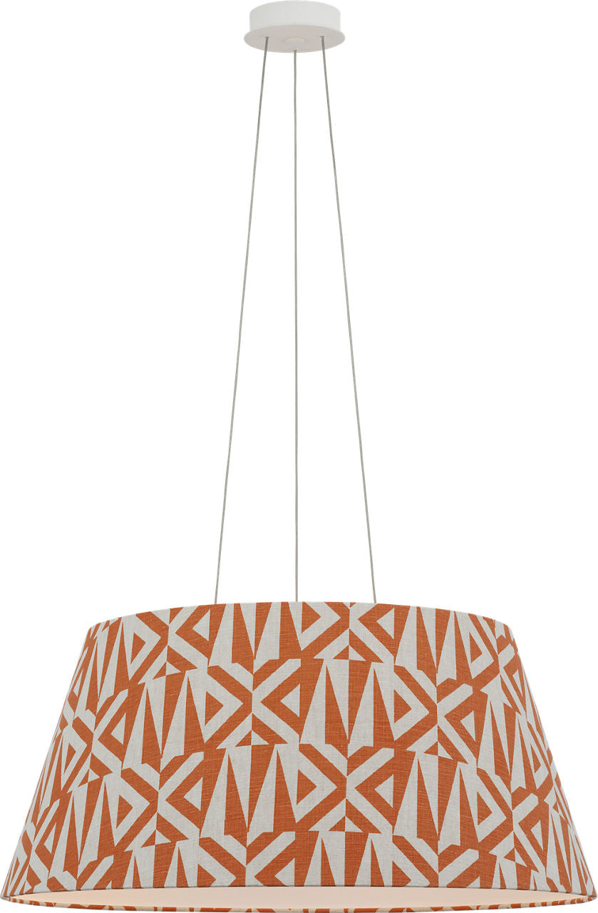 Caufield 29" Hanging Shade | Matte White | Schumacher Brick Amero Shade