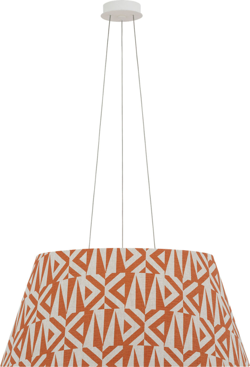 Caufield 29" Hanging Shade | Matte White | Schumacher Brick Amero Shade