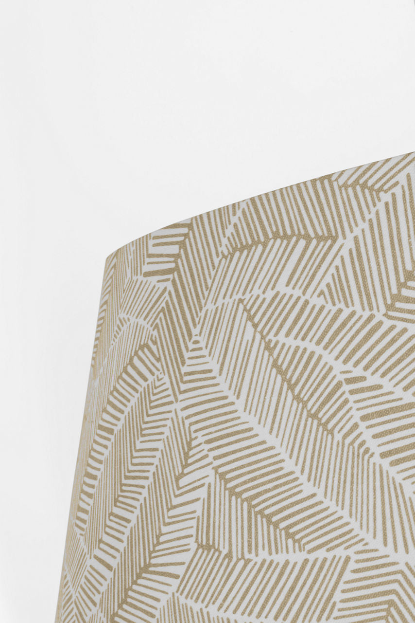 Caufield 39" Hanging Shade | Bronze | Schumacher Taupe Abstract Leaf Shade
