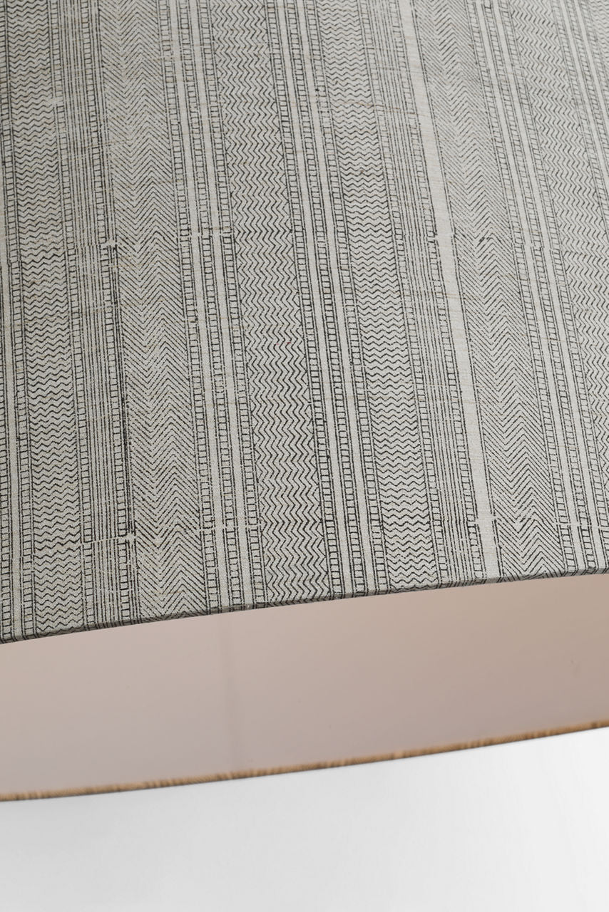 Caufield 39" Hanging Shade | Hand-Rubbed Antique Brass | Schumacher Natural Mohave Shade