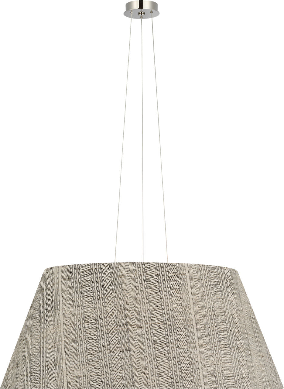 Caufield 39" Hanging Shade | Polished Nickel | Schumacher Natural Mohave Shade