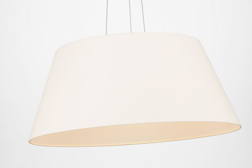 Caufield 39" Hanging Shade | Polished Nickel | Linen Shade