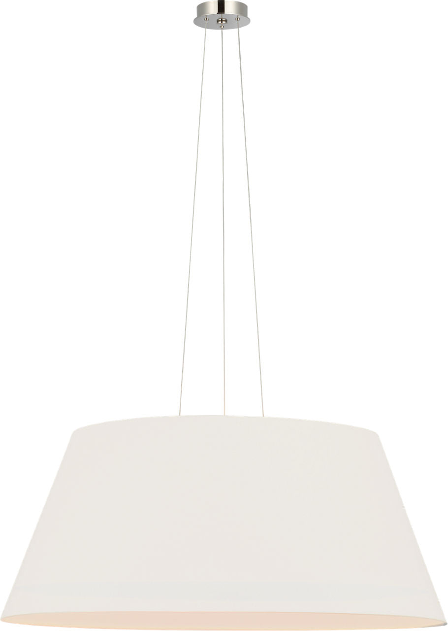 Caufield 39" Hanging Shade | Polished Nickel | Linen Shade