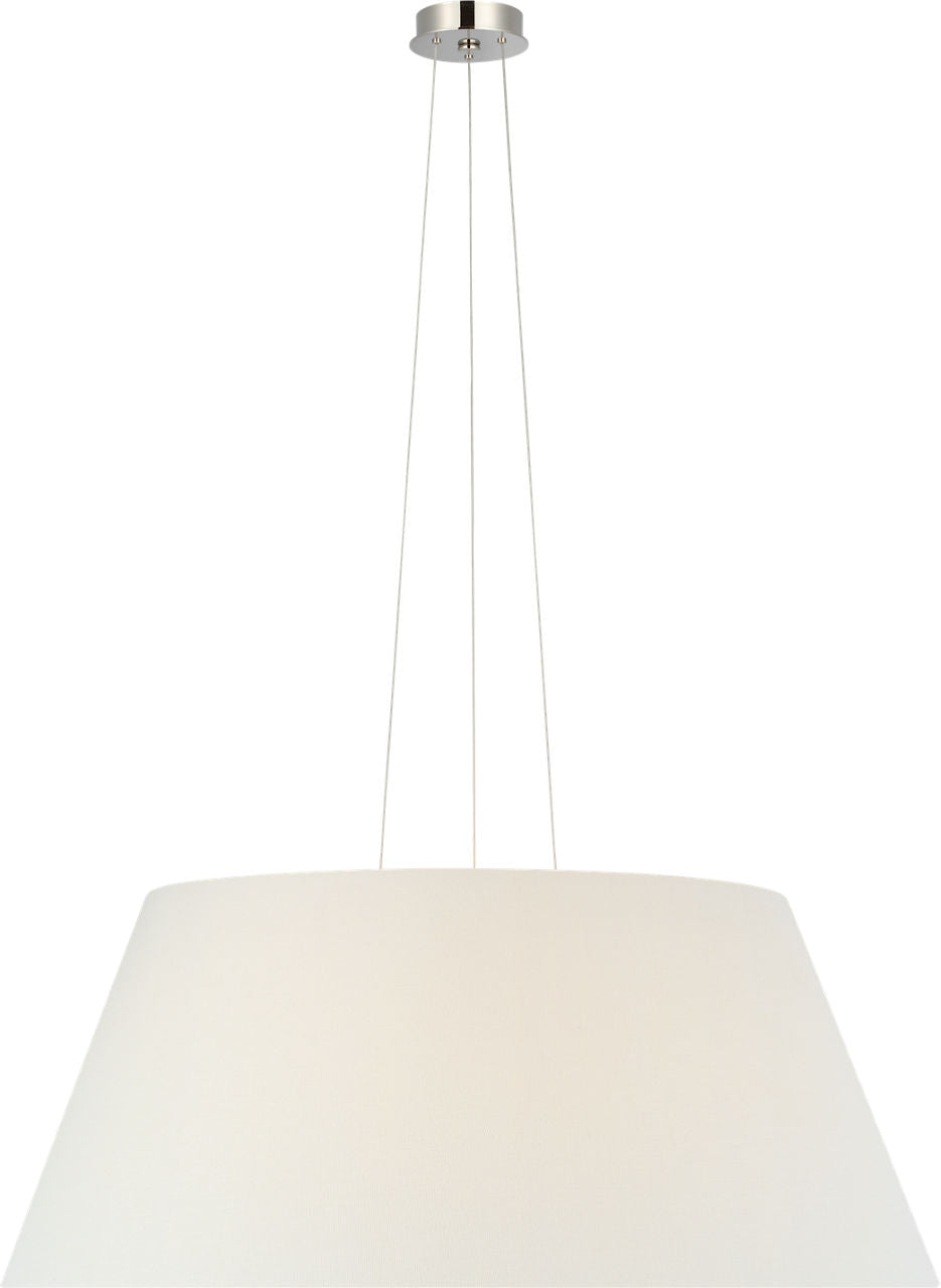 Caufield 39" Hanging Shade | Polished Nickel | Linen Shade