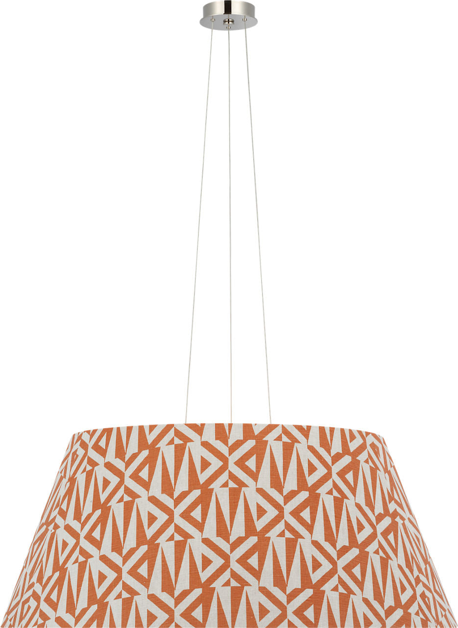 Caufield 39" Hanging Shade | Polished Nickel | Schumacher Brick Amero Shade