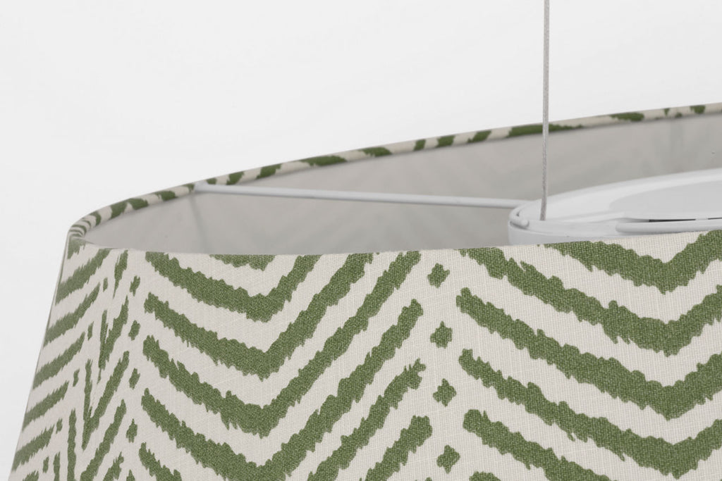 Caufield 39" Hanging Shade | Polished Nickel | Schumacher Verde La Jolla Shade
