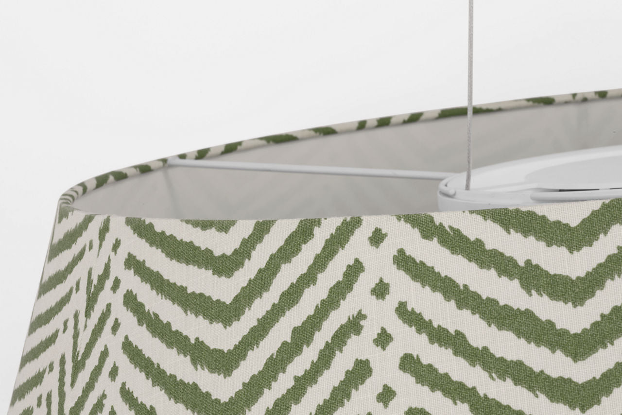 Caufield 39" Hanging Shade | Polished Nickel | Schumacher Verde La Jolla Shade