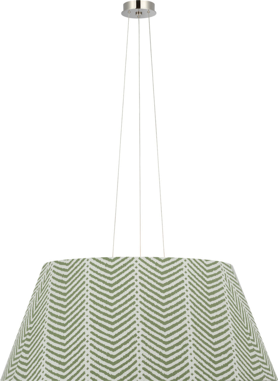 Caufield 39" Hanging Shade | Polished Nickel | Schumacher Verde La Jolla Shade