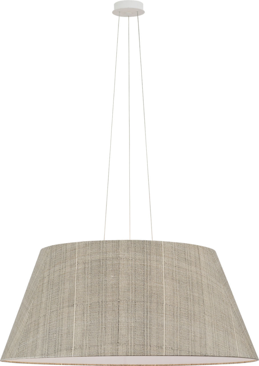 Caufield 39" Hanging Shade | Matte White | Schumacher Natural Mohave Shade