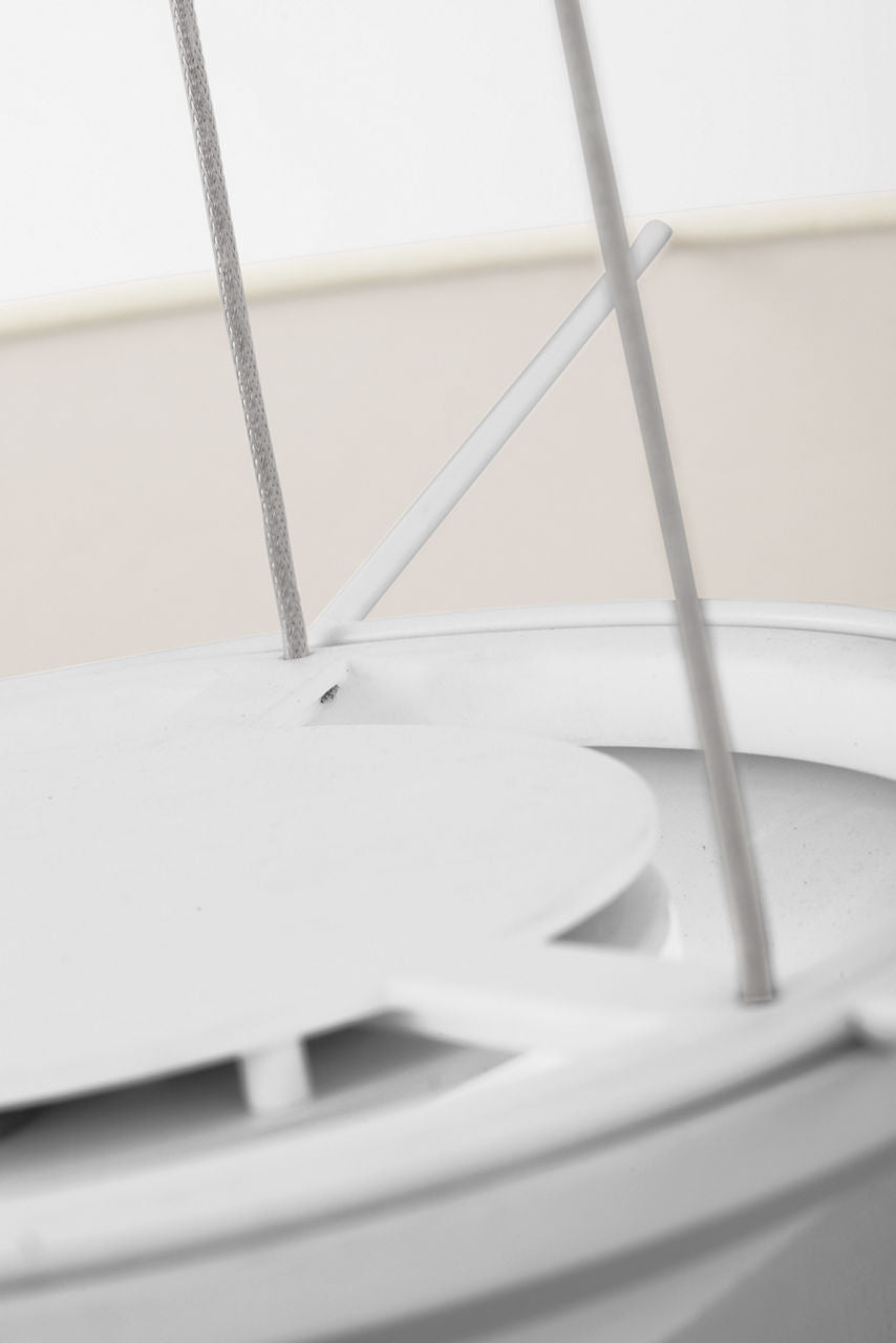 Caufield 39" Hanging Shade | Matte White | Linen Shade