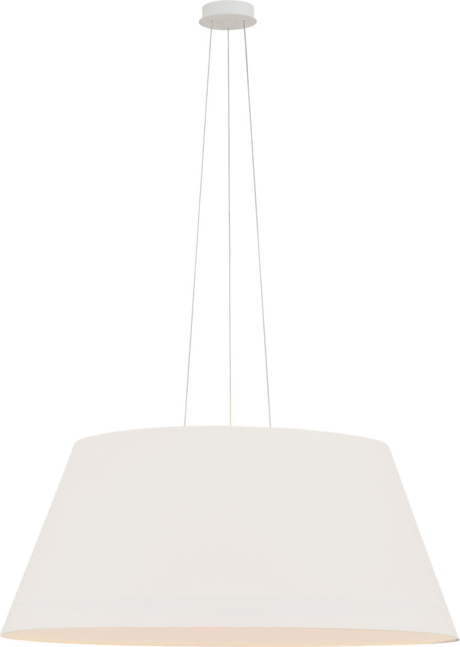 Caufield 39" Hanging Shade | Matte White | Linen Shade
