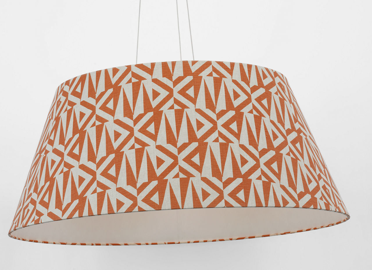 Caufield 39" Hanging Shade | Matte White | Schumacher Brick Amero Shade