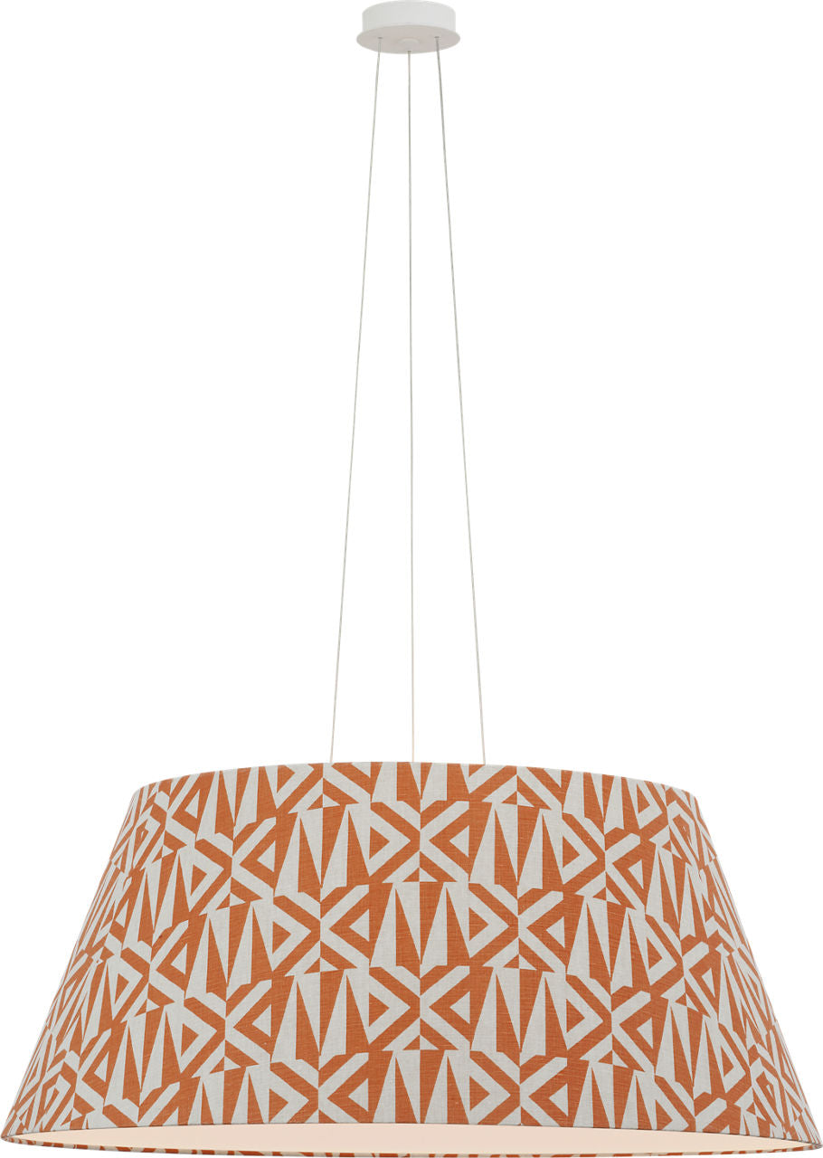 Caufield 39" Hanging Shade | Matte White | Schumacher Brick Amero Shade