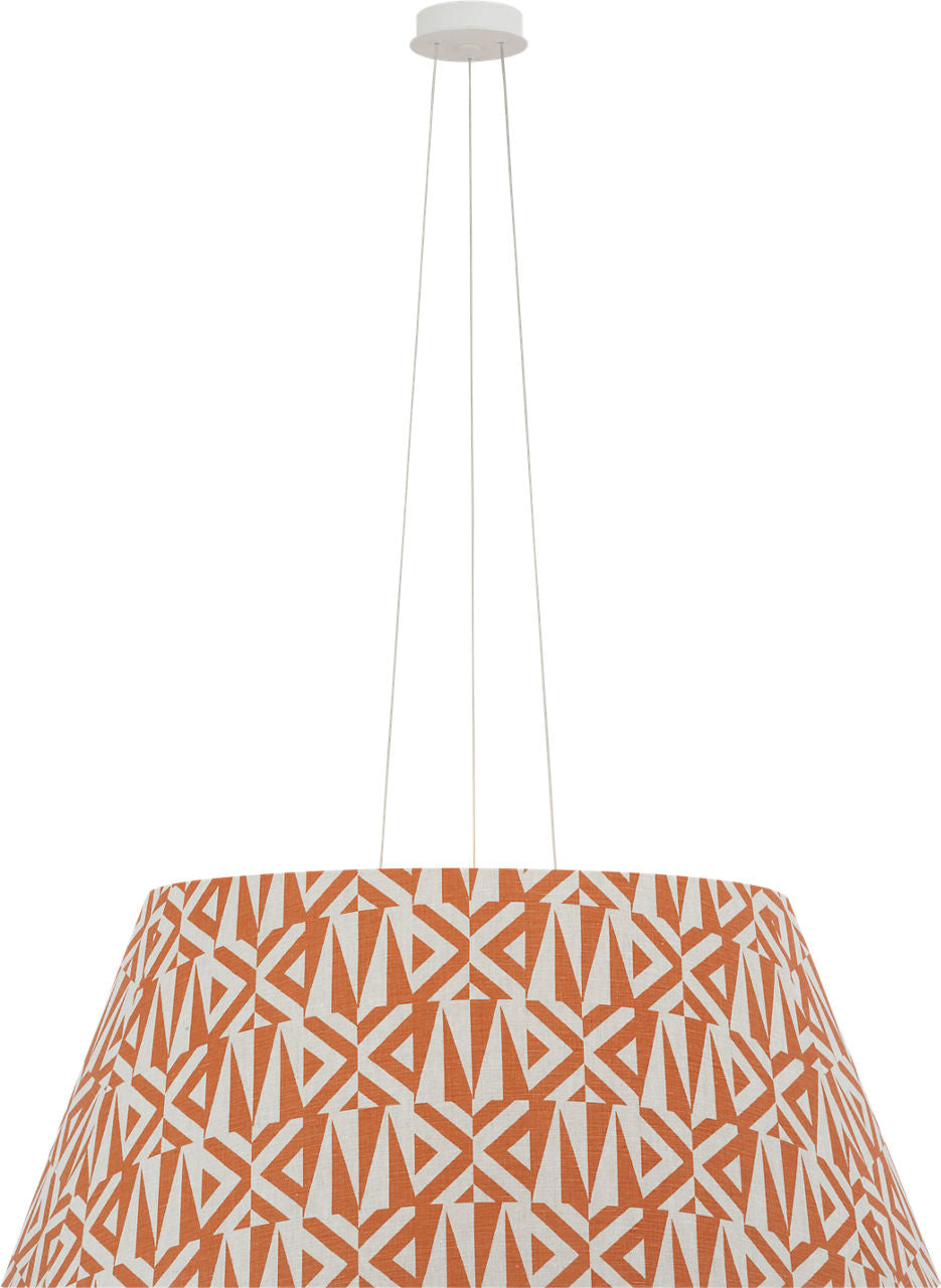 Caufield 39" Hanging Shade | Matte White | Schumacher Brick Amero Shade