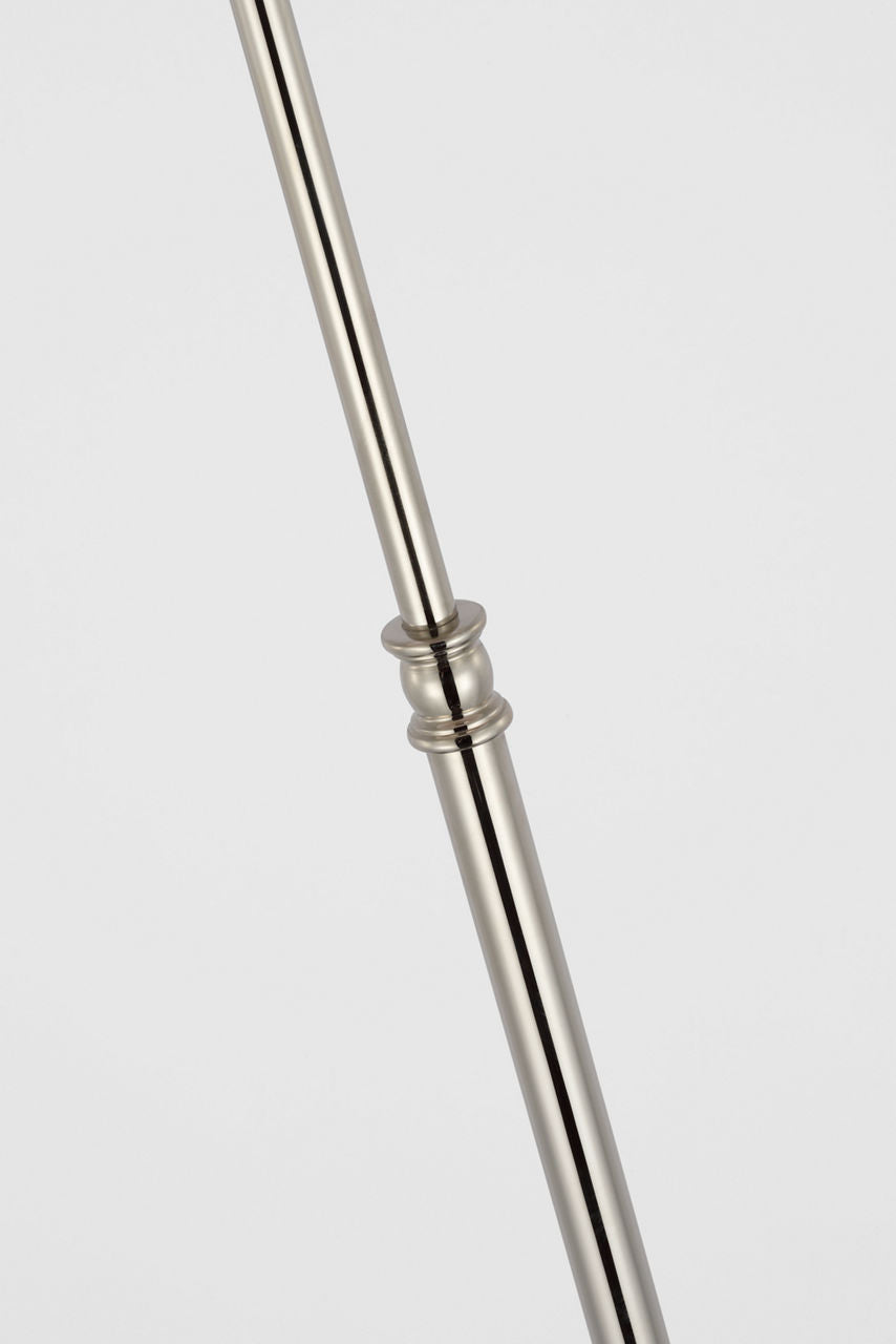 Wyatt 52" Floor Lamp | Polished Nickel | Linen Shade