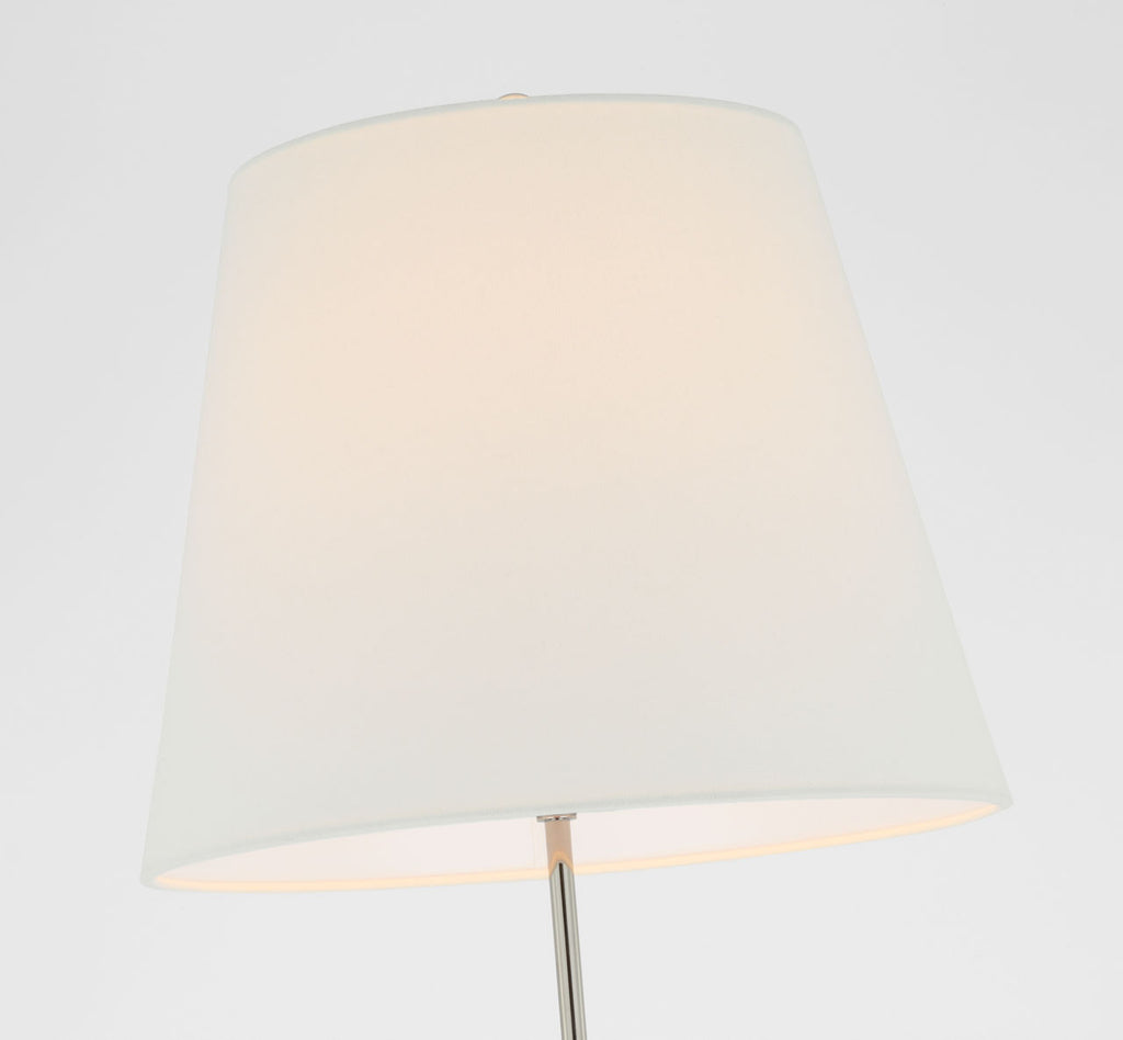 Wyatt 52" Floor Lamp | Polished Nickel | Linen Shade