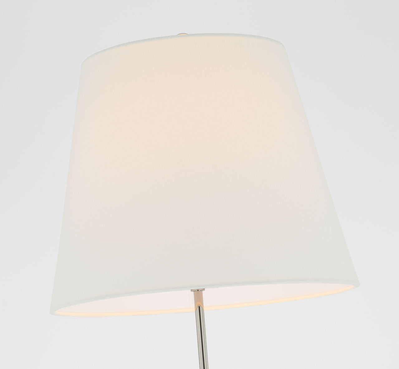 Wyatt 52" Floor Lamp | Polished Nickel | Linen Shade