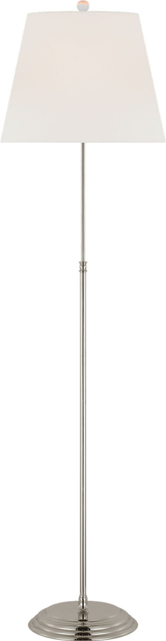 Wyatt 52" Floor Lamp | Polished Nickel | Linen Shade