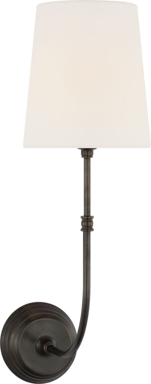 Wyatt 20" Sconce | Bronze | Linen Shade
