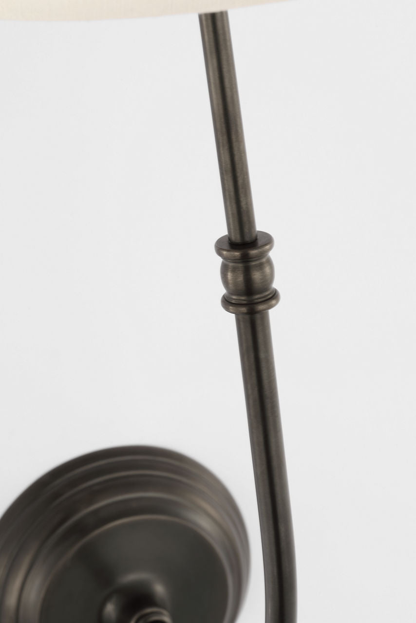 Wyatt 20" Sconce | Bronze | Linen Shade