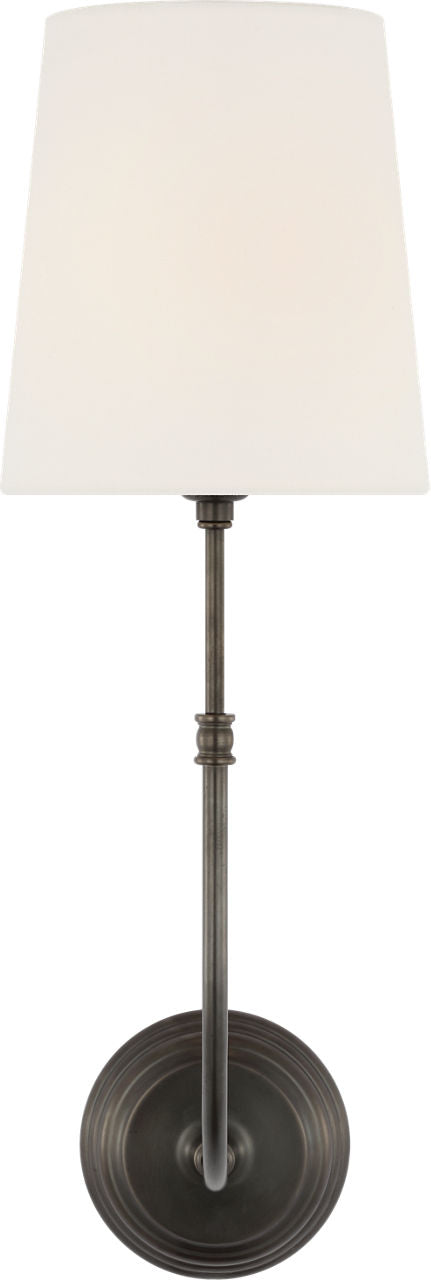Wyatt 20" Sconce | Bronze | Linen Shade