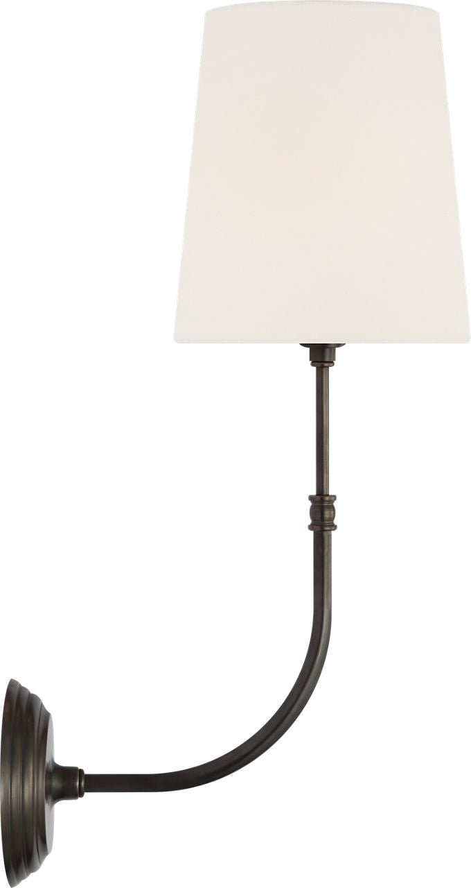 Wyatt 20" Sconce | Bronze | Linen Shade