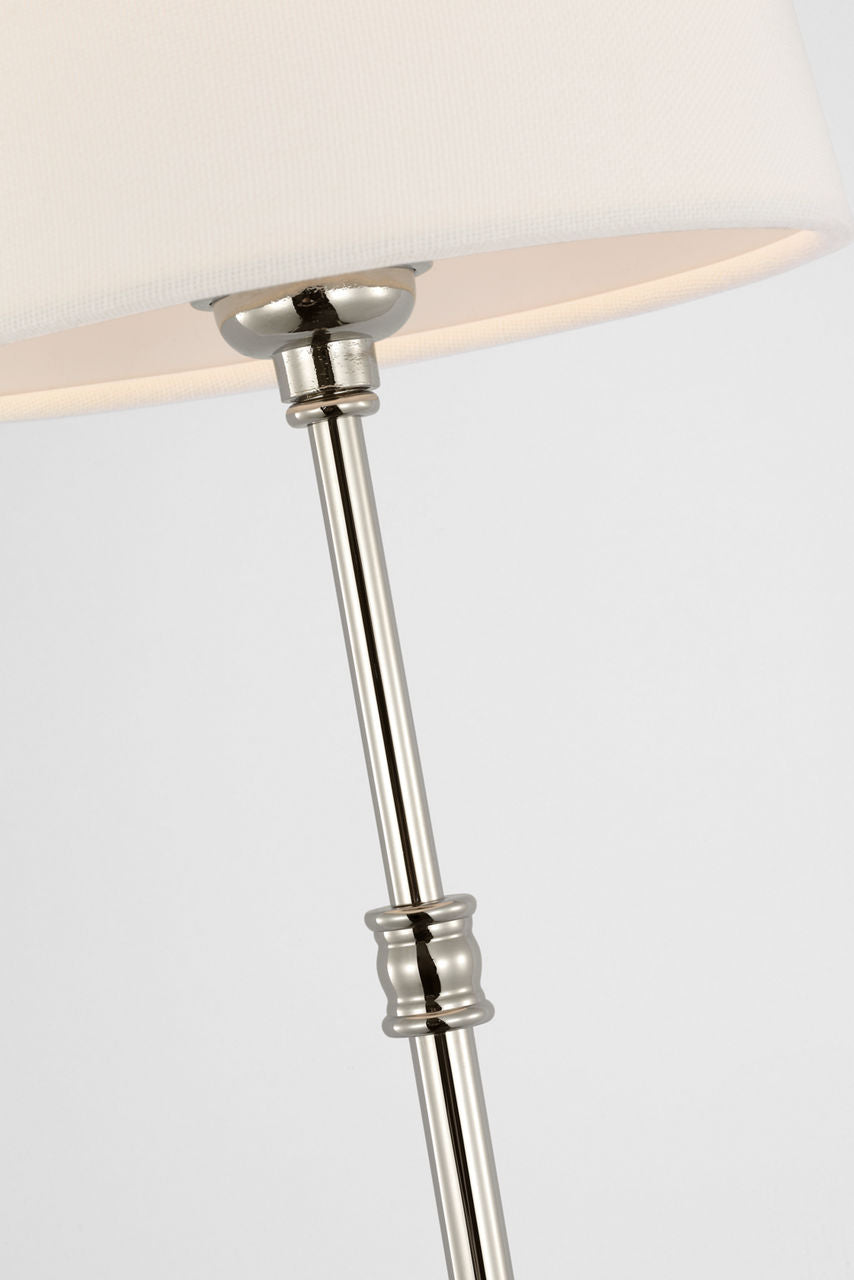 Wyatt 20" Sconce | Polished Nickel | Linen Shade