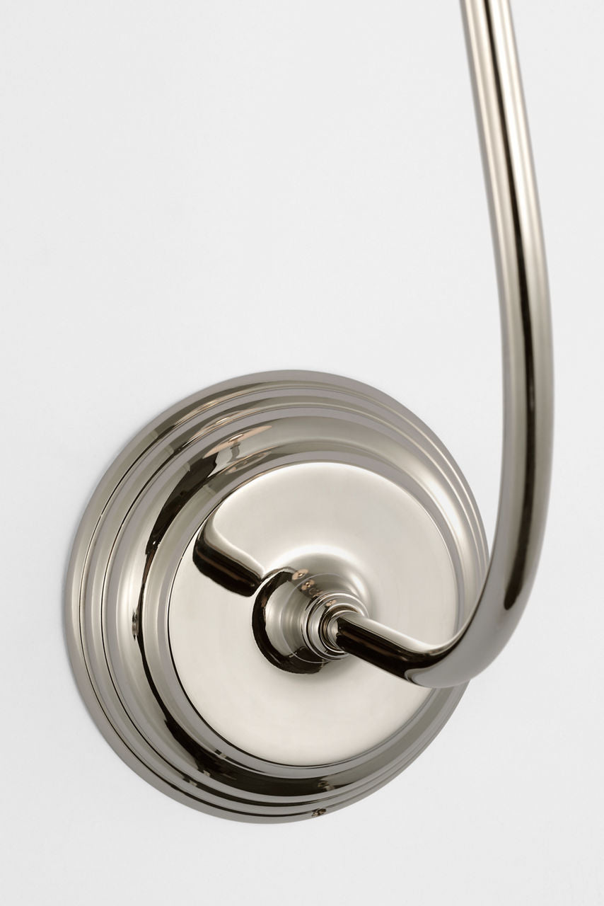 Wyatt 20" Sconce | Polished Nickel | Linen Shade