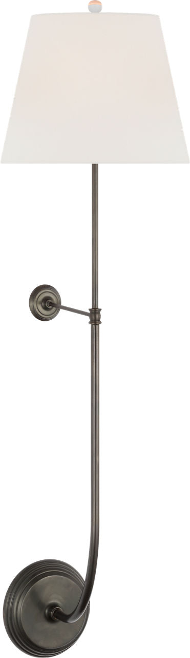 Wyatt 39" Statement Sconce | Bronze | Linen Shade