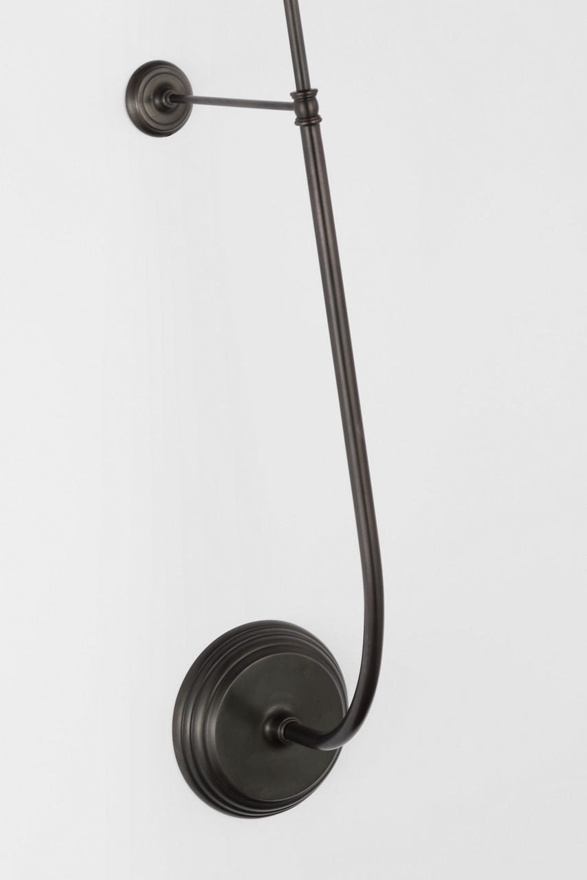 Wyatt 39" Statement Sconce | Bronze | Linen Shade