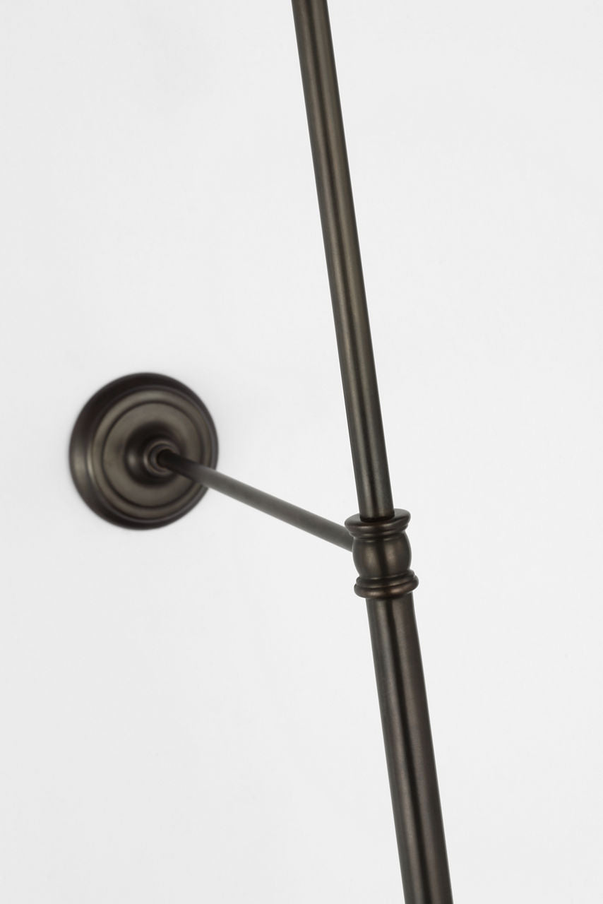 Wyatt 39" Statement Sconce | Bronze | Linen Shade