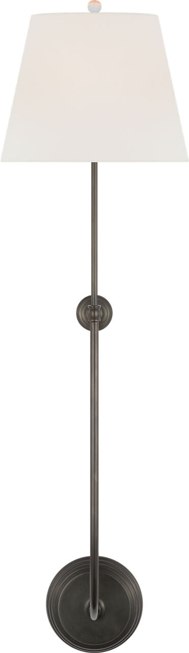 Wyatt 39" Statement Sconce | Bronze | Linen Shade