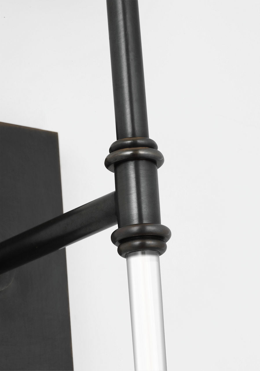 Camille 16" Sconce | Bronze | Linen Shade