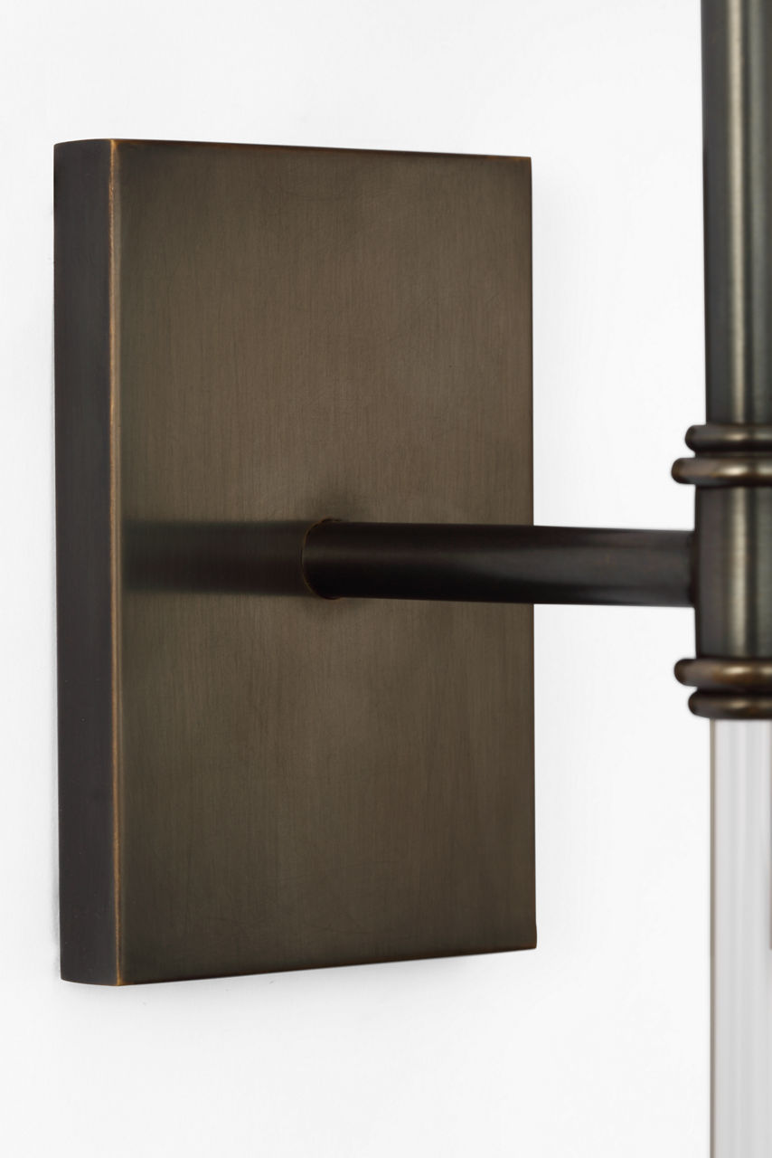 Camille 16" Sconce | Bronze | Linen Shade