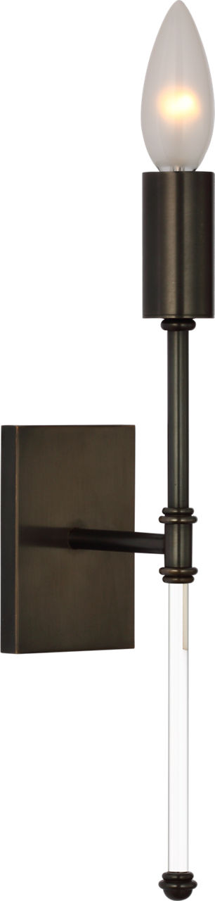 Camille 16" Sconce | Bronze | Linen Shade