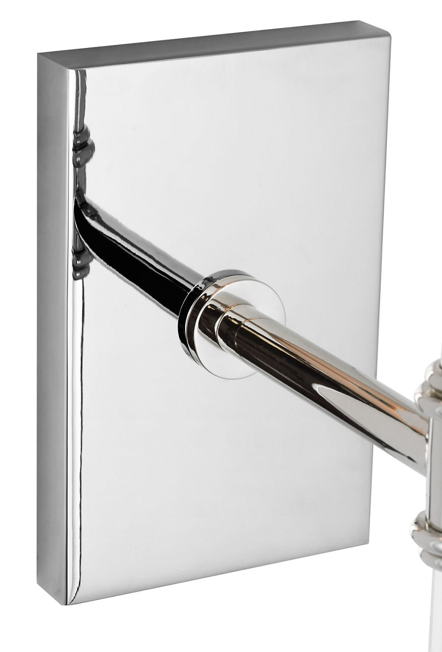 Camille 16" Sconce | Polished Nickel | Linen Shade
