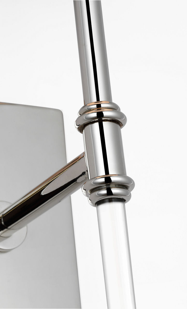 Camille 16" Sconce | Polished Nickel | Linen Shade