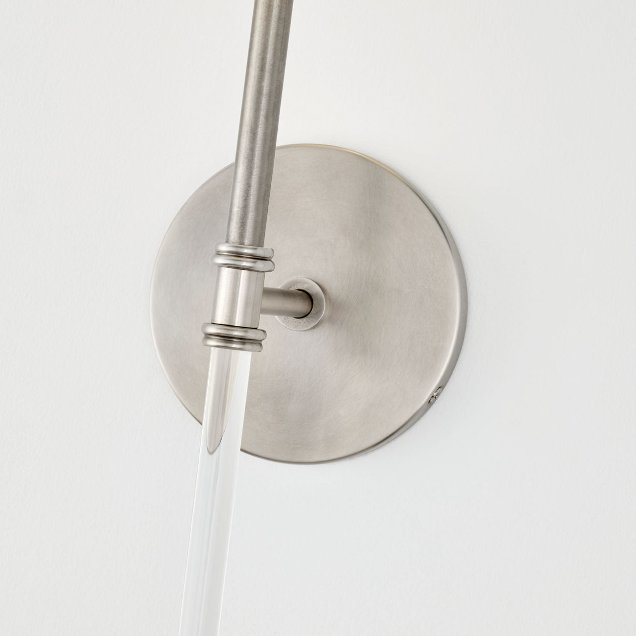 Camille Sconce | Antique Nickel | Linen Shade