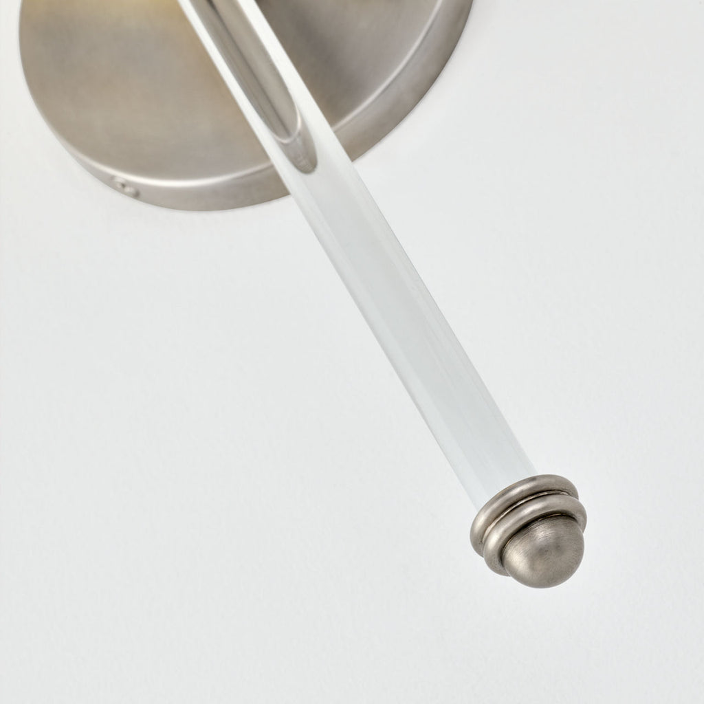 Camille Sconce | Antique Nickel | Linen Shade
