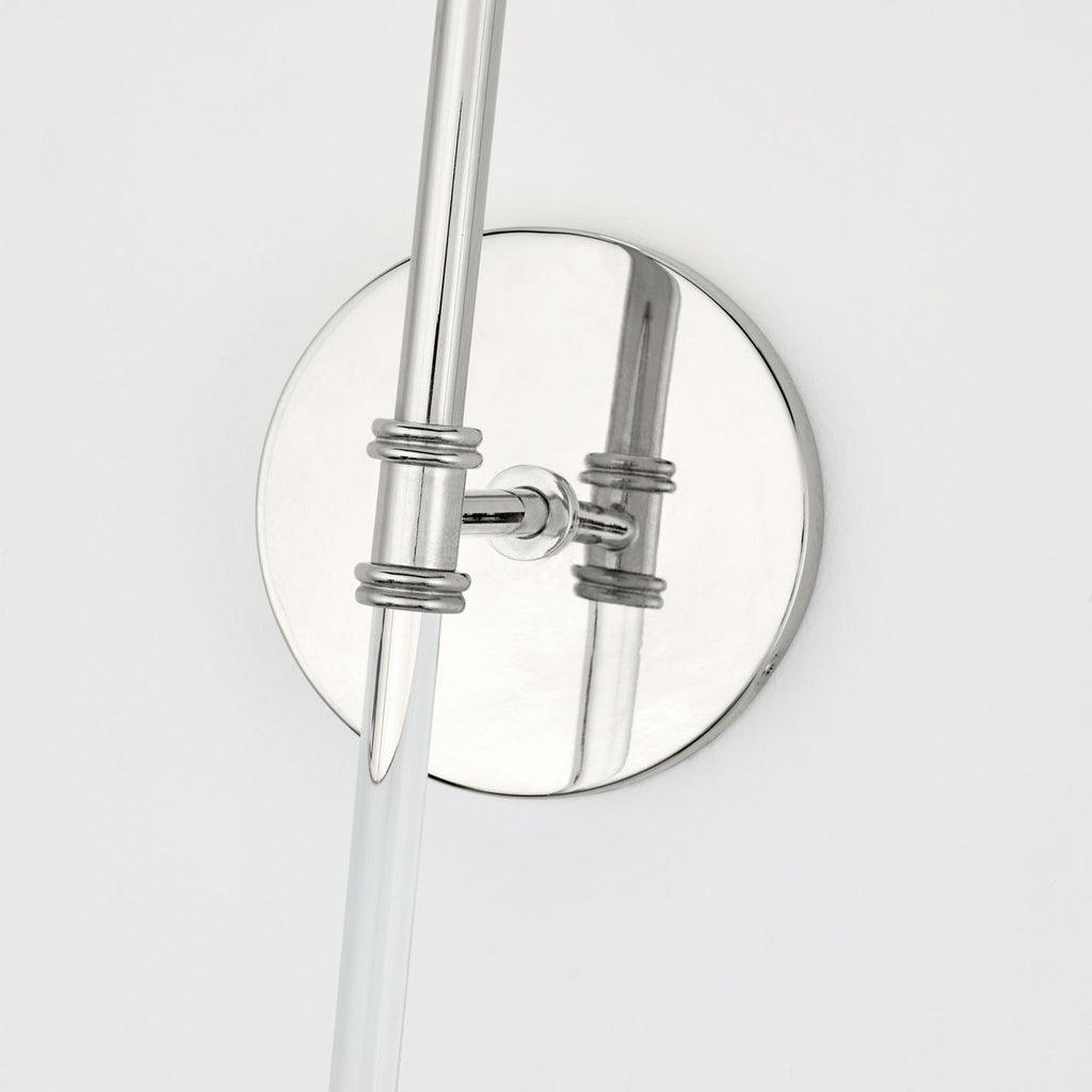 Camille Sconce | Polished Nickel | Linen Shade