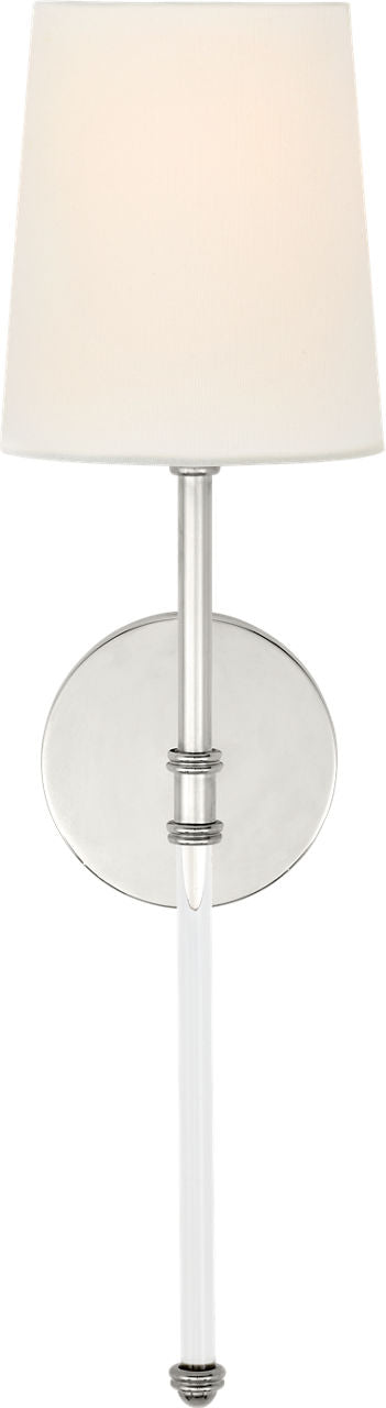 Camille Sconce | Polished Nickel | Linen Shade