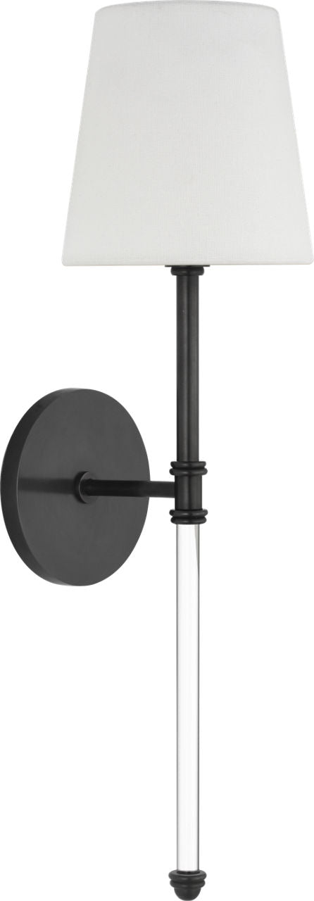 Camille 20" Cordless Sconce | Bronze | Linen Shade