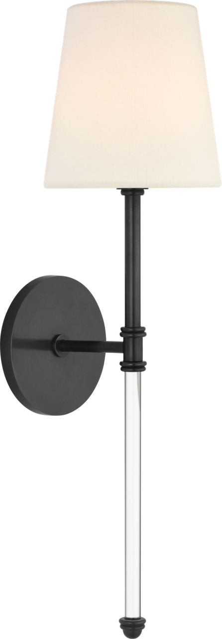 Camille 20" Cordless Sconce | Bronze | Linen Shade