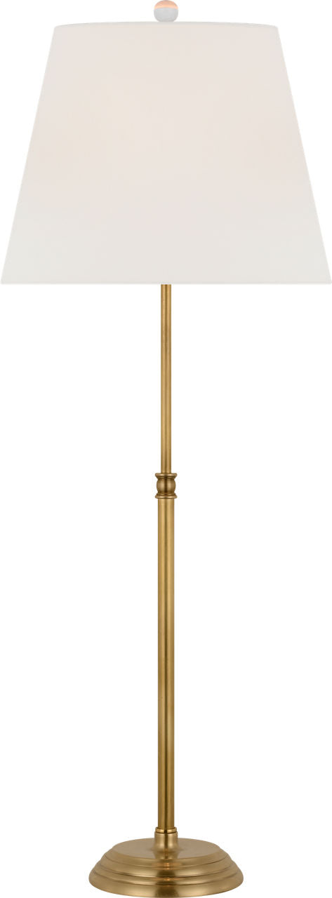 Wyatt 29" Buffet Lamp | Hand-Rubbed Antique Brass | Linen Shade