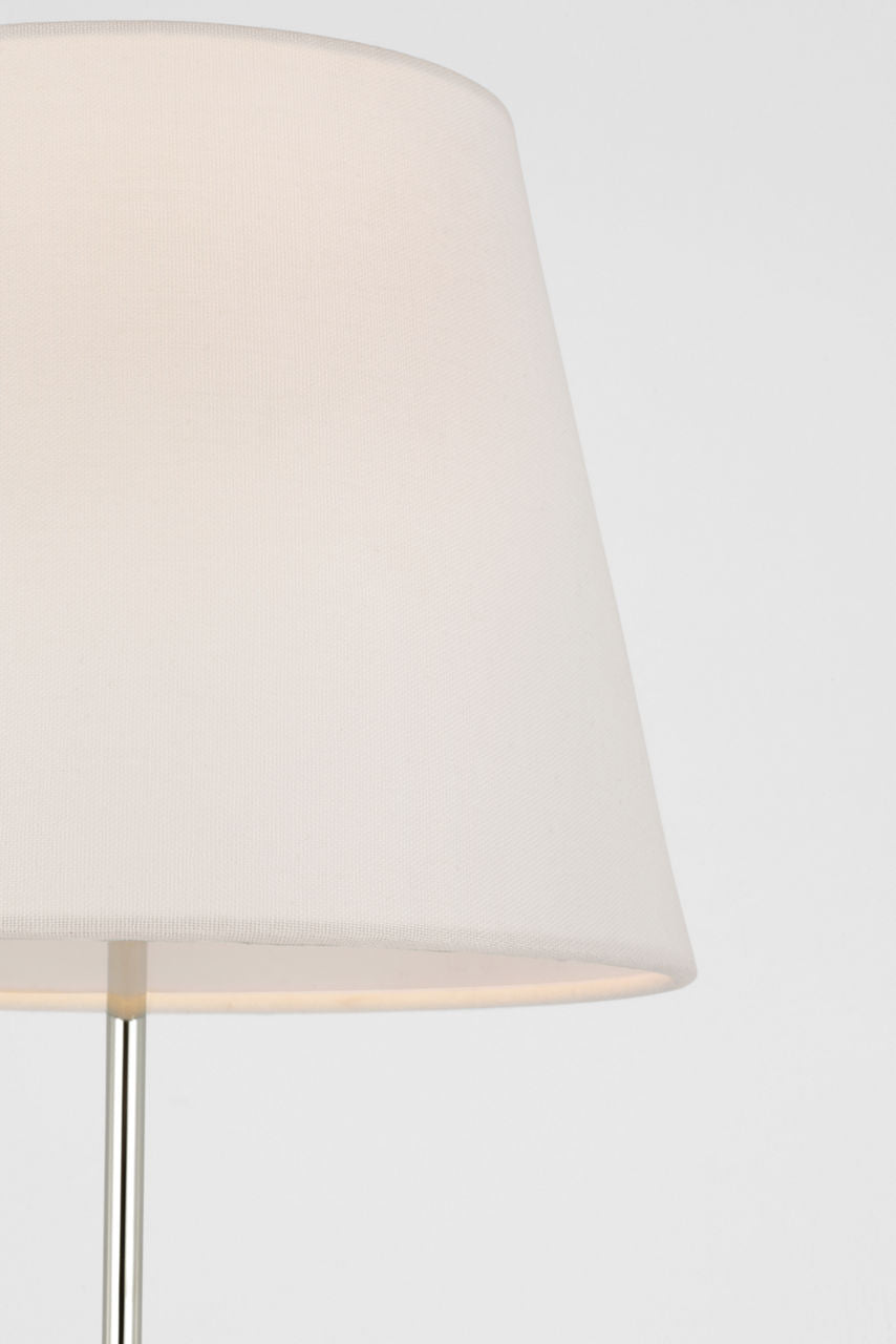 Wyatt 29" Buffet Lamp | Polished Nickel | Linen Shade