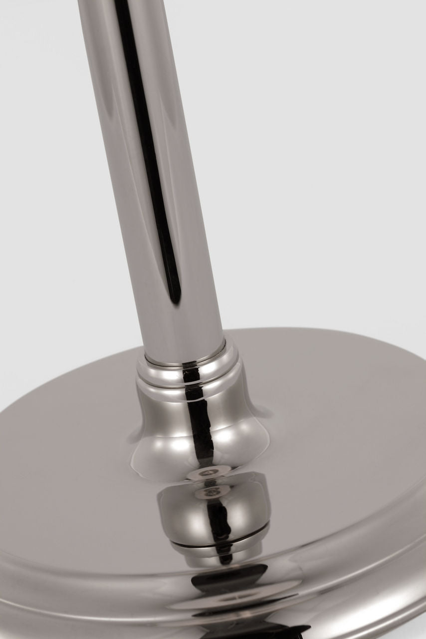 Wyatt 29" Buffet Lamp | Polished Nickel | Linen Shade