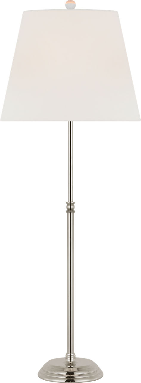 Wyatt 29" Buffet Lamp | Polished Nickel | Linen Shade