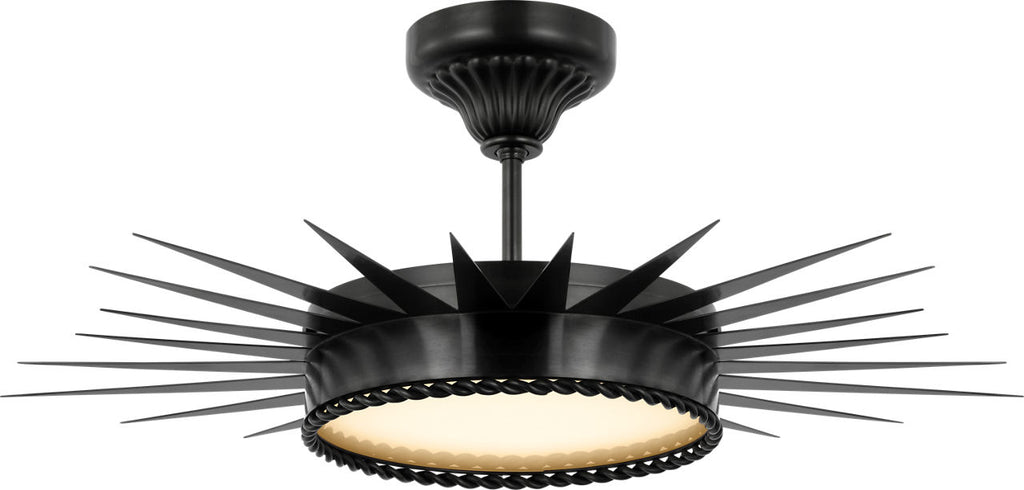 Soleil 28" Semi-Flush Mount | Bronze | White Glass